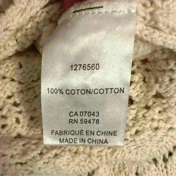 NWT House Of Harlow 1960 2pc Set Crochet Knit Crop Top + Flare‎ Pants Beige Sz M - Picture 9 of 12